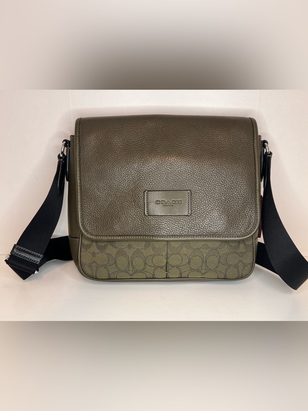 Coach Olive Green Sprint Map Bag 25